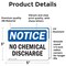Signmission No Chemical Discharge, 5 in W x Rectangle, Vinyl Decal OS-2PACK-NS-D-35-L-14446 - alternate 5